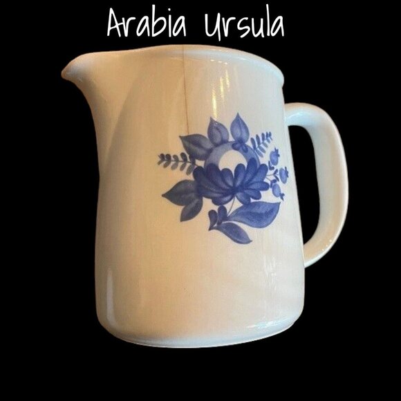 Arabia Other - Arabia Ursula 60 oz pitcher Ceramic & Porcelain Flower F L-3 HTF Pattern Finland